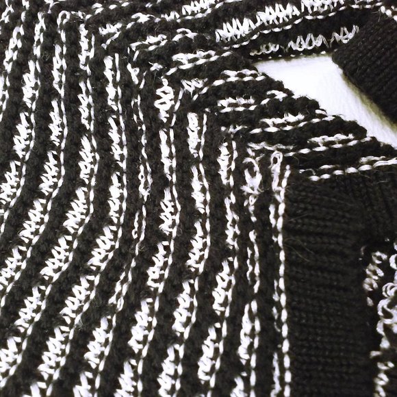 Pendleton Woolen Mills Tunic Sweater -XL Loose Knit Striped Crewneck Navy White - Picture 10 of 11